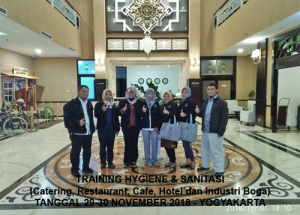 Training Hygiene dan Sanitasi Untuk Catering, Restaurant, Cafe dan Industri Boga (29-30 November 2018 Yogyakarta)